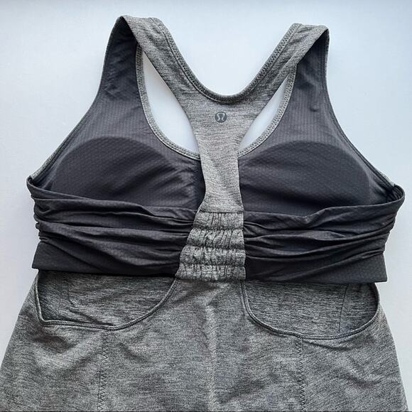 Lululemon Turbo Tank Bra Gray Luxtreme Yoga - Picture 3 of 4